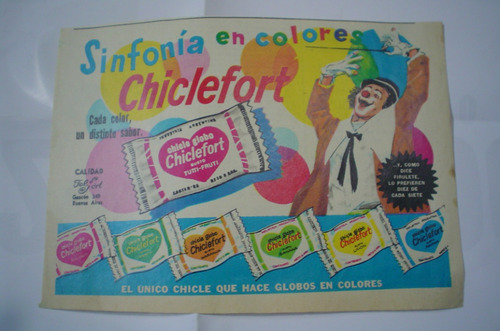 Felfort Chiclefort Chicle Globo Payaso Firulete Publicidad