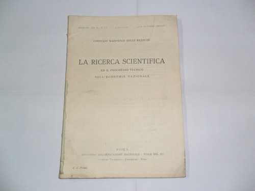 La Ricerca Scientifica Coricerche Roma Delle Ricerche 1935