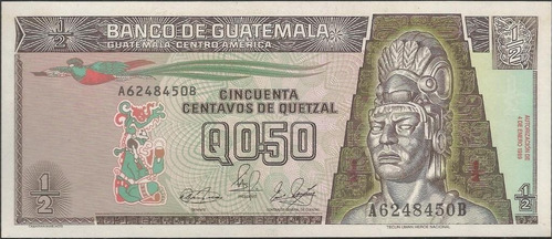 Guatemala 1/2 Quetzal 4 Ene 1989 P72a