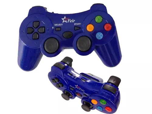 Controle PS1 Paralelo Acrílico Azul Novo - Meu Game Favorito