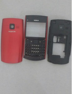 Carcaça Nokia X2-01 Completa Com Teclados E Botões Vermelha