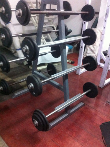 Barras Para Gimnasio Con Rack 8 Barras De 35kg A 10 Kg