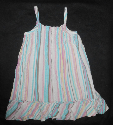 Cherokee Fresco Vestidito De Rayas Drappeado Talla 3