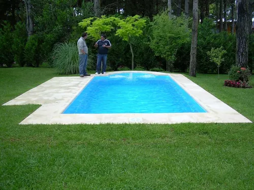 Pileta De Fibra 7x3,2x1,5 Escalera Romana