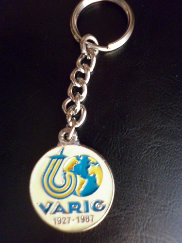 Varig Llavero Conmemorativo 60 Años, Metal Y Cerámica, Único