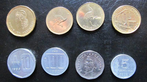 Colección De 8 Monedas De Argentina