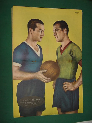 Poster Antiguo Futbol Sirni Gualco River San Lorenzo 1937