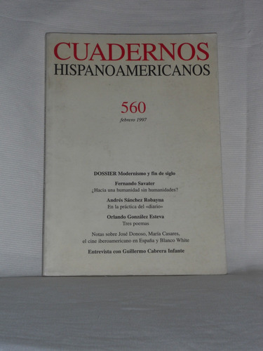 Imagen 1 de 1 de Cuadernos Hispanoamericanos N° 560 Febrero 1997
