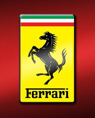 Poster Del Logo De Ferrari - 60 X 90 Cm