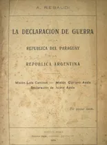 Comprar Guerra Del Paraguay- Declaracion De Guerra De Paraguay- 1924