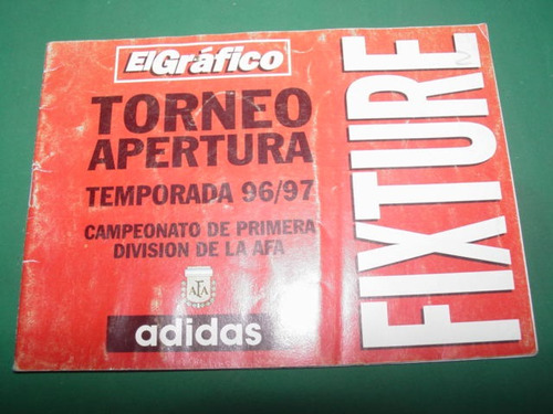 Fixture Futbol Torneo Primera Divison Afa Apertura 1996/97
