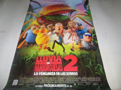 Poster Original  Lluvia De Hamburguesas