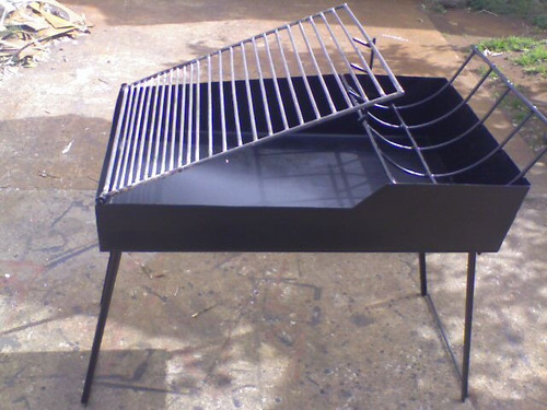 Parrillero Hierro - Tipo Bandeja 81 X 47 Cm En Chapa 18