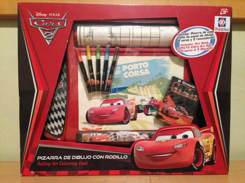 Disney Pixar Cars 2 Pizarra De Dibujo Con Rodillo Nueva