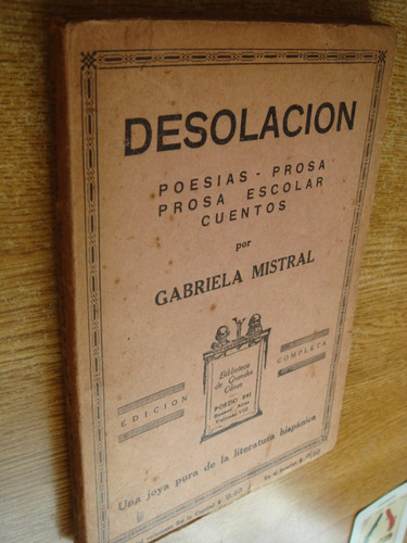 Desolacion Poesias Prosa Prosa Escolar Cuentos G Mistral