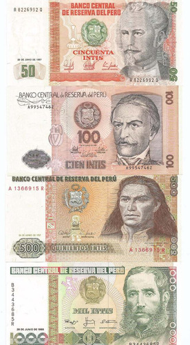 Lote De Billetes De Peru