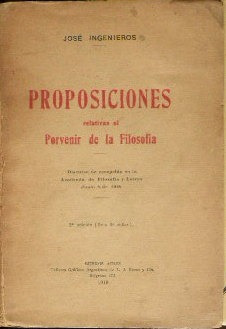 Proposiciones Relativas Al Porvenir De La Filosofía.