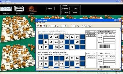 Programa De Bingo - Imprime Cartones Y Procesa Sorteo (360)