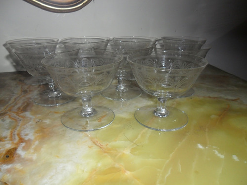 8 Copas Champagne Apf Grabadas Al Ácido.microcentro-avellan