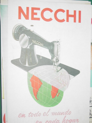 Publicidad Antigua Maquina Coser Sewing Machine Necchi Mod3