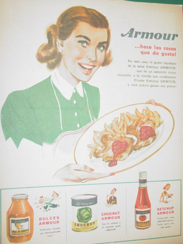 Publicidad Antigua Productos Armour Chucrut Ketchup Dulces