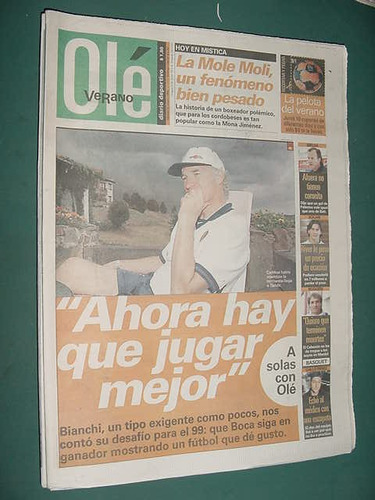 Diario Ole 9/1/99 Mole Moli Bianchi Independiente Velez