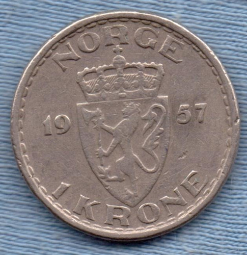 Noruega 1 Krone 1957 * Haakon Vii *