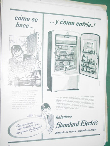 Publicidad Clipping Recorte Heladeras Standard Electric Mod1