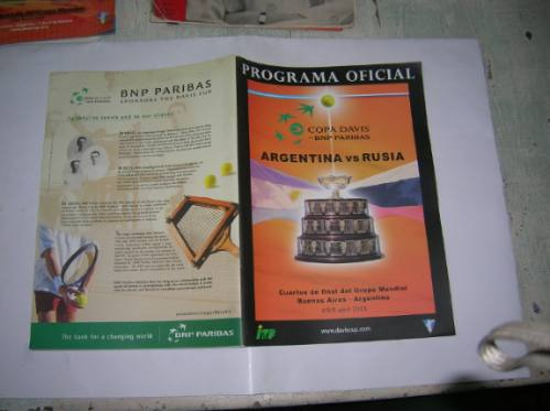 Copa Davis 2003 Programa Oficial Aat Argentina Rusia Arnold