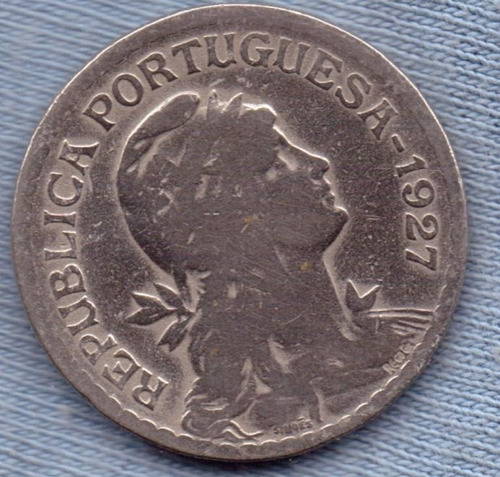 Portugal 1 Escudo 1927 * Republica * Rara *