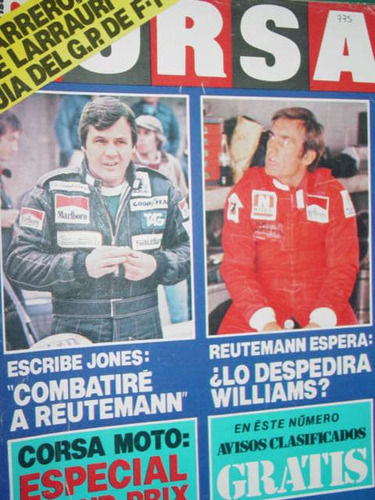 Revista Corsa 775 Reutemann Alan Jones Larrauri Lotus Brabha