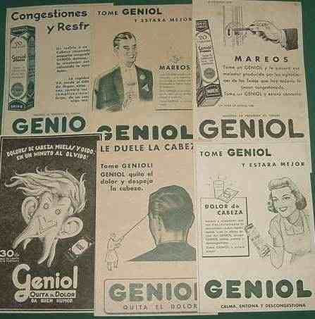 Publicidad Geniol Lote 60 Antiguas Publicidades Distintas
