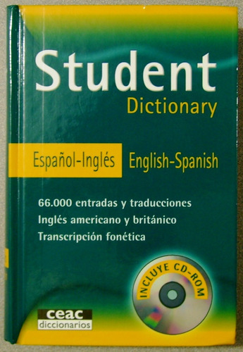 Student Dictionary Español - Ingles 1 Tomo + Cd-rom - Espasa