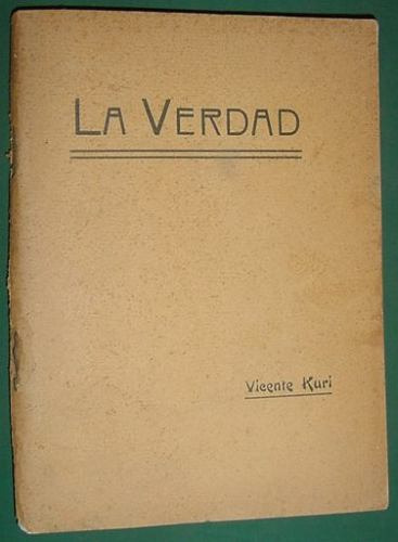 Libro Verdad Vicente Kury Argentina Felix Best Mendoza 1920