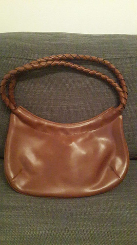 Cartera De Cuero Marrón Suela Marca Tops