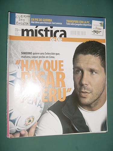 Revista Mistica Ole 2/9/00 Poster Ariel Ortega River Plate