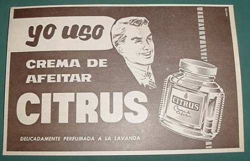 Publicidad Crema De Feitar Citrus Frasco Caballero Barberia