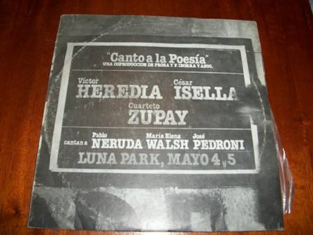 Victor Heredia- Cesar Isella-  Cuarteto Zupay  2 Lp  Vinilo