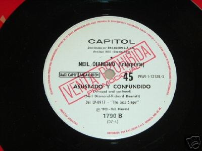 Neil Diamond Hola Otra Vez Vinilo Simple Argentino Promo