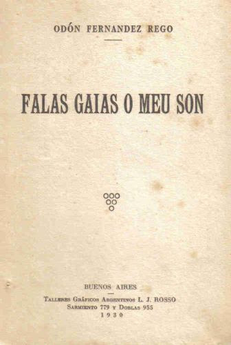 Falas Gaias O Meu Son - Fernandez Rego - Rosso - Bs.as. 1930