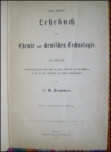 Antiguo Libro De Quimica En Aleman, Año 1878