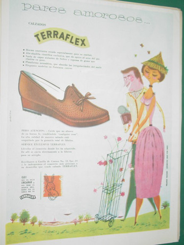 Publicidad Antigua Calzado Zapatos Terraflex Pares Amorosos