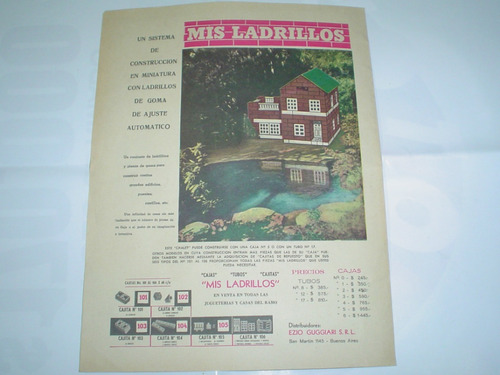 Mis Ladrillos Tubos Cajas Ezio Guggiari Publicidad 1963