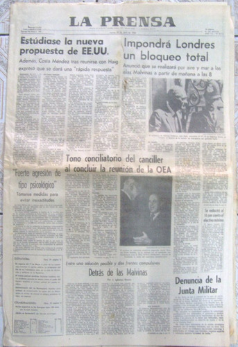 La Prensa 29 De Abril 1982 * Guerra De Las Malvinas *