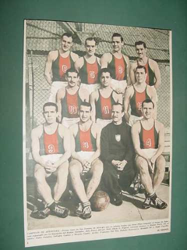 Clipping Basquet Equipo San Lorenzo Almagro Apertura 1940s