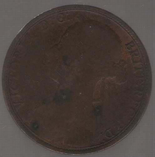 Gran Bretaña Penny  1884 B-