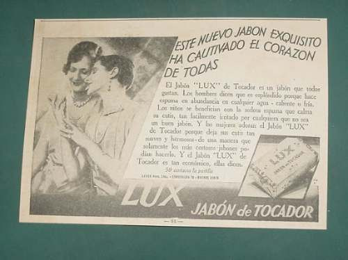 Publicidad - Lux Jabon Tocador Exquisito Cautiva Corazones