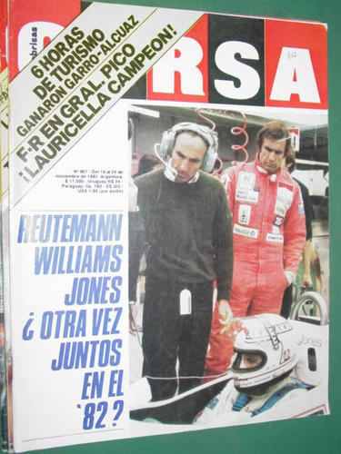 Revista Corsa 807 Reutemann Williams Lauricella Gral. Pico