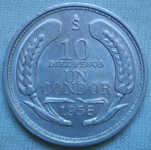 Chile 10 Pesos - 1 Cóndor Años 1956 Y 1958 Km#181  Xf  C/u