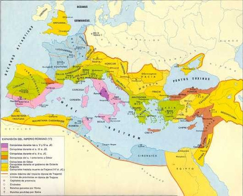 Mapa 45 X 30 Cm. Del Imperio Romano